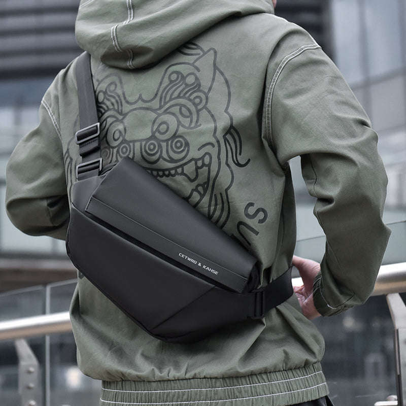 Tactical Cross-Body Shoulder Chest Bag For Men With Magnetic Buckle