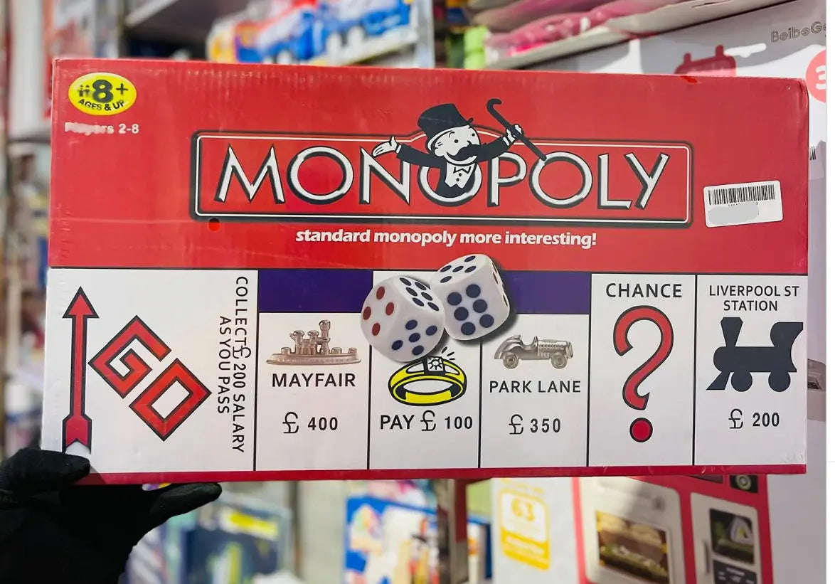 Classic Monopoly Family Board Game  2 to 8 Players, Ages 8+