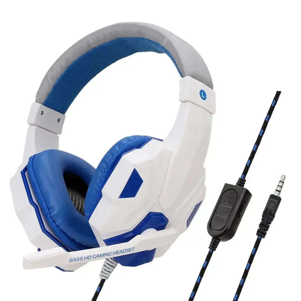 Wired PS4/PS5/Xbox/Smartphone/PC Headset Gaming Headset WHITE