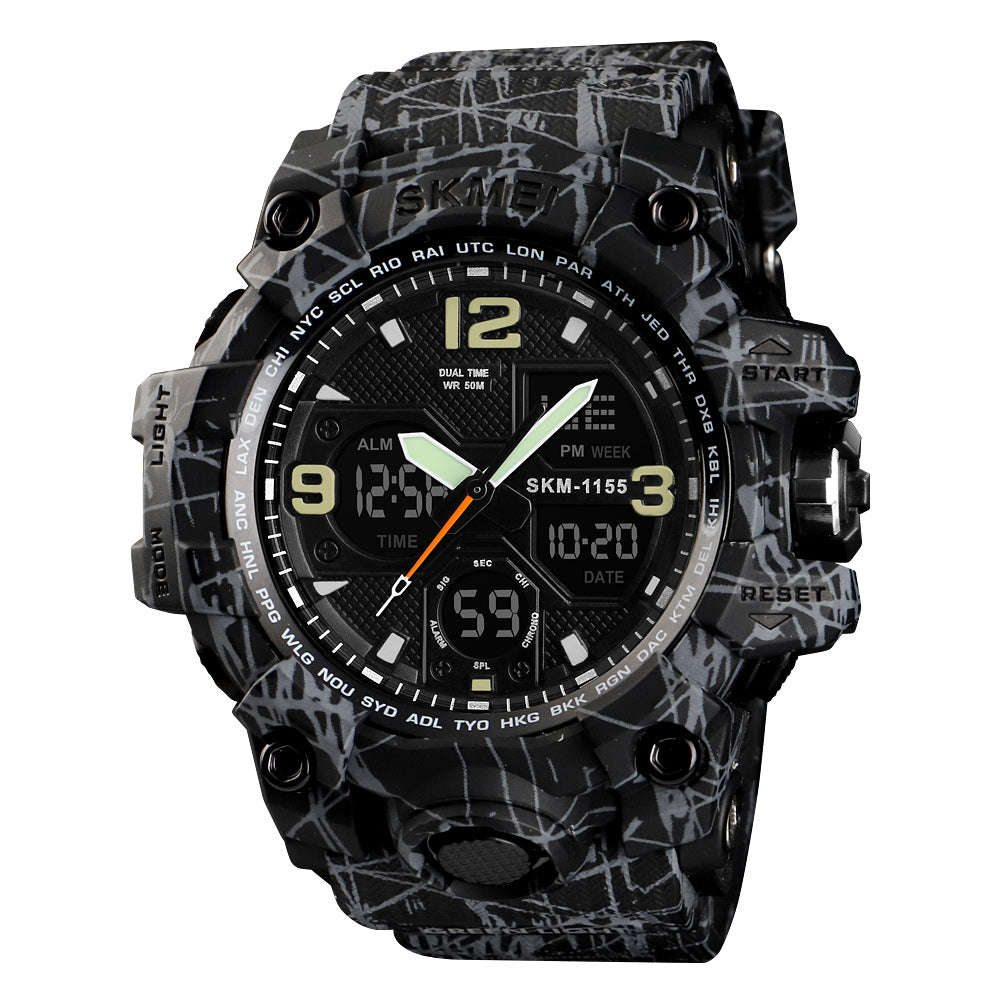 Skmei 1155 Men's Analogue & Digital Shockproof & Waterproof Sports Watch Grey Camo