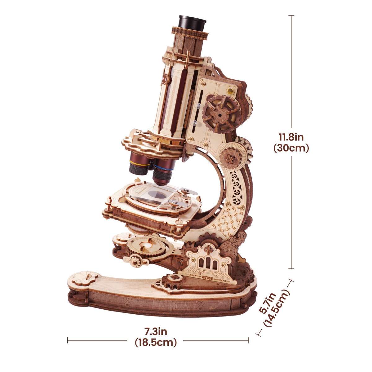 Robotime Microscope Mechanical Wooden DIY 3D Puzzle