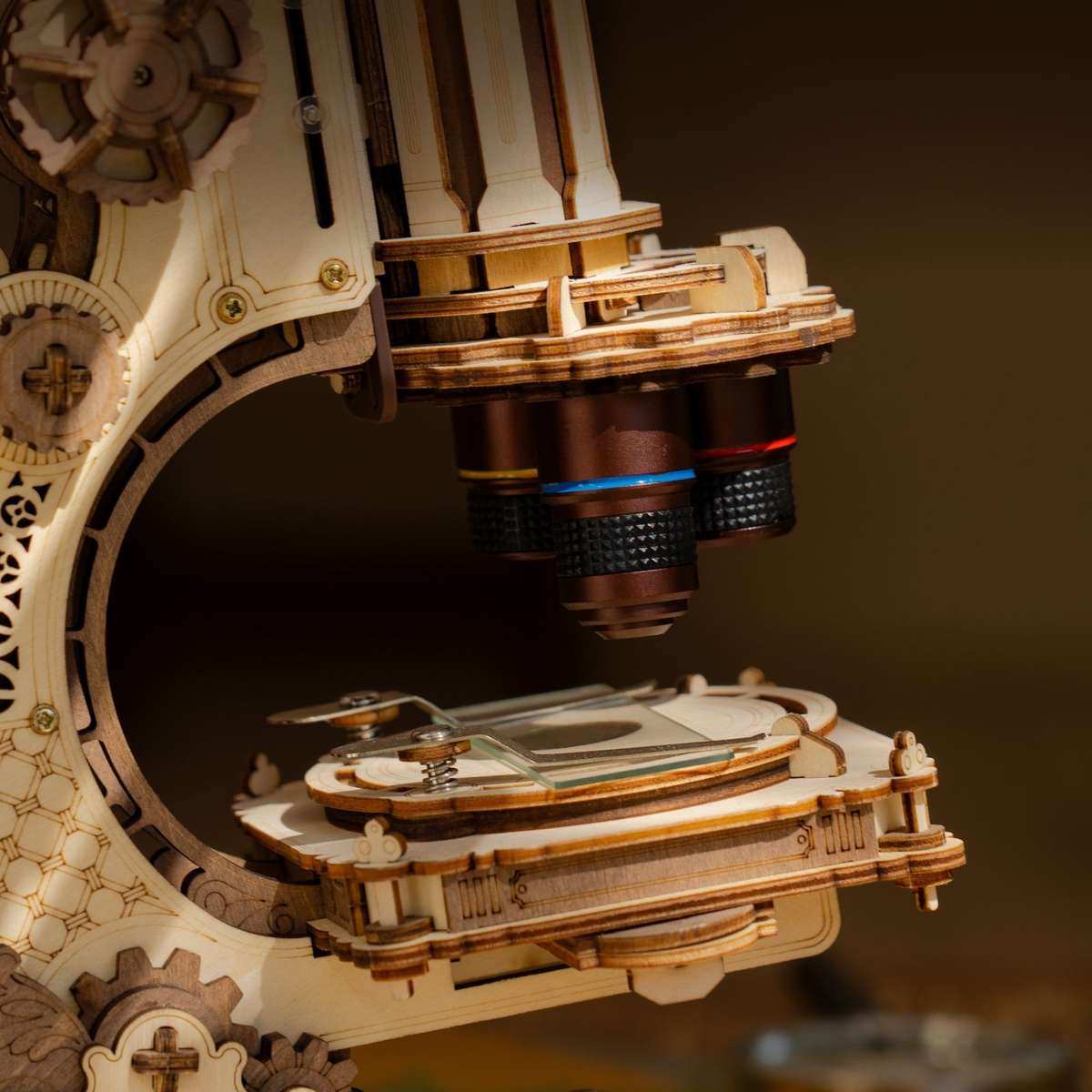 Robotime Microscope Mechanical Wooden DIY 3D Puzzle