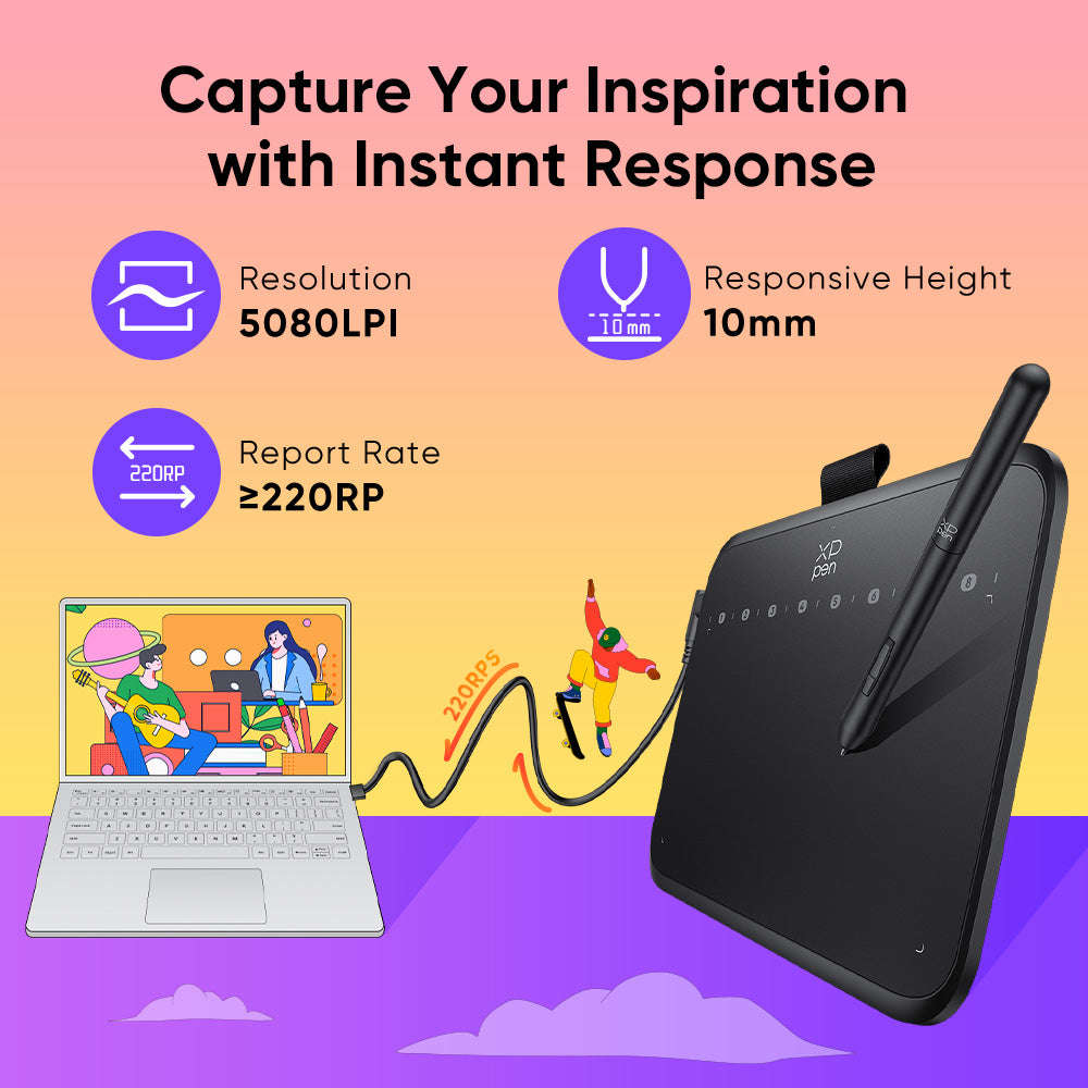 XPPen Deco 640 Graphics Drawing Tablet With Stylus