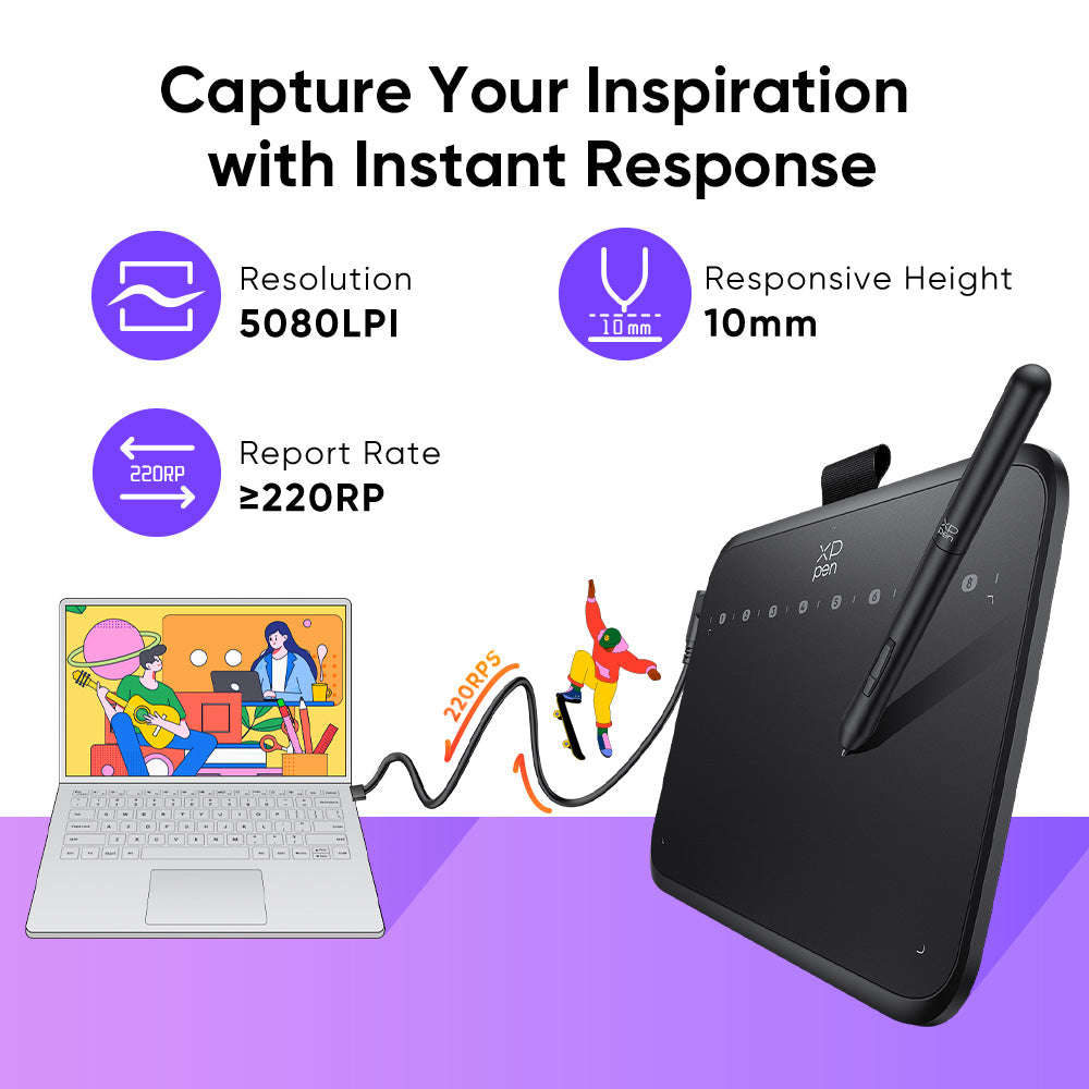 XPPen Deco 640 Graphics Drawing Tablet With Stylus