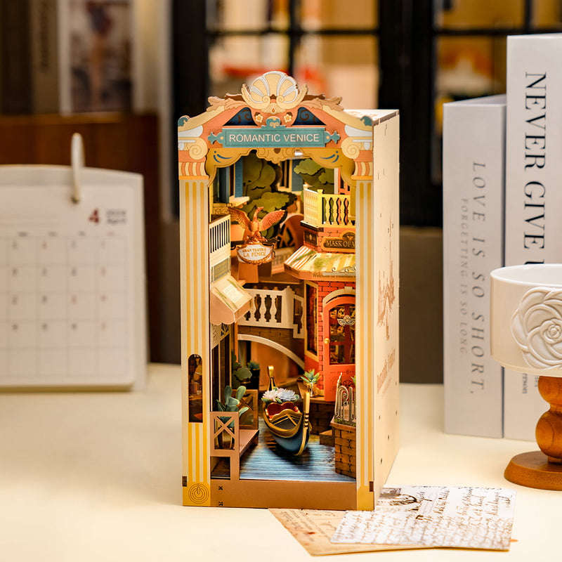 Robotime Romantic Venice DIY Book Nook Shelf Insert Miniature Dollhouse