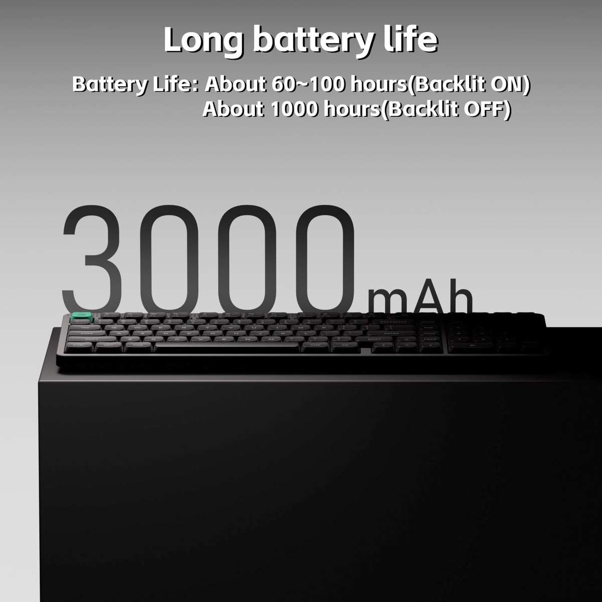 NuPhy Node 100 Low Profile Wireless Mechanical Keyboard Ink Gray Brown Nano Switches