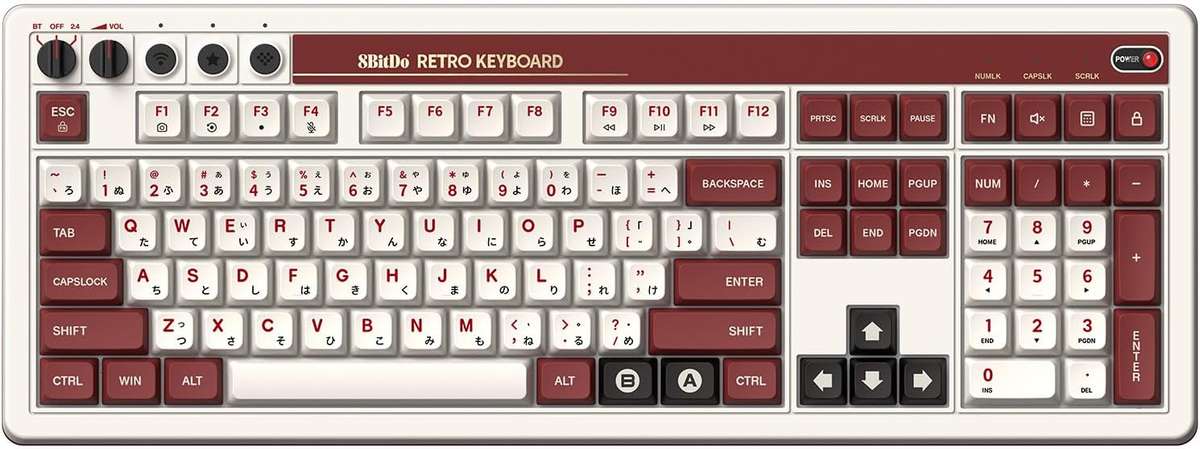 8BitDo Retro Mechanical Keyboard 108 Keys Fami Edition