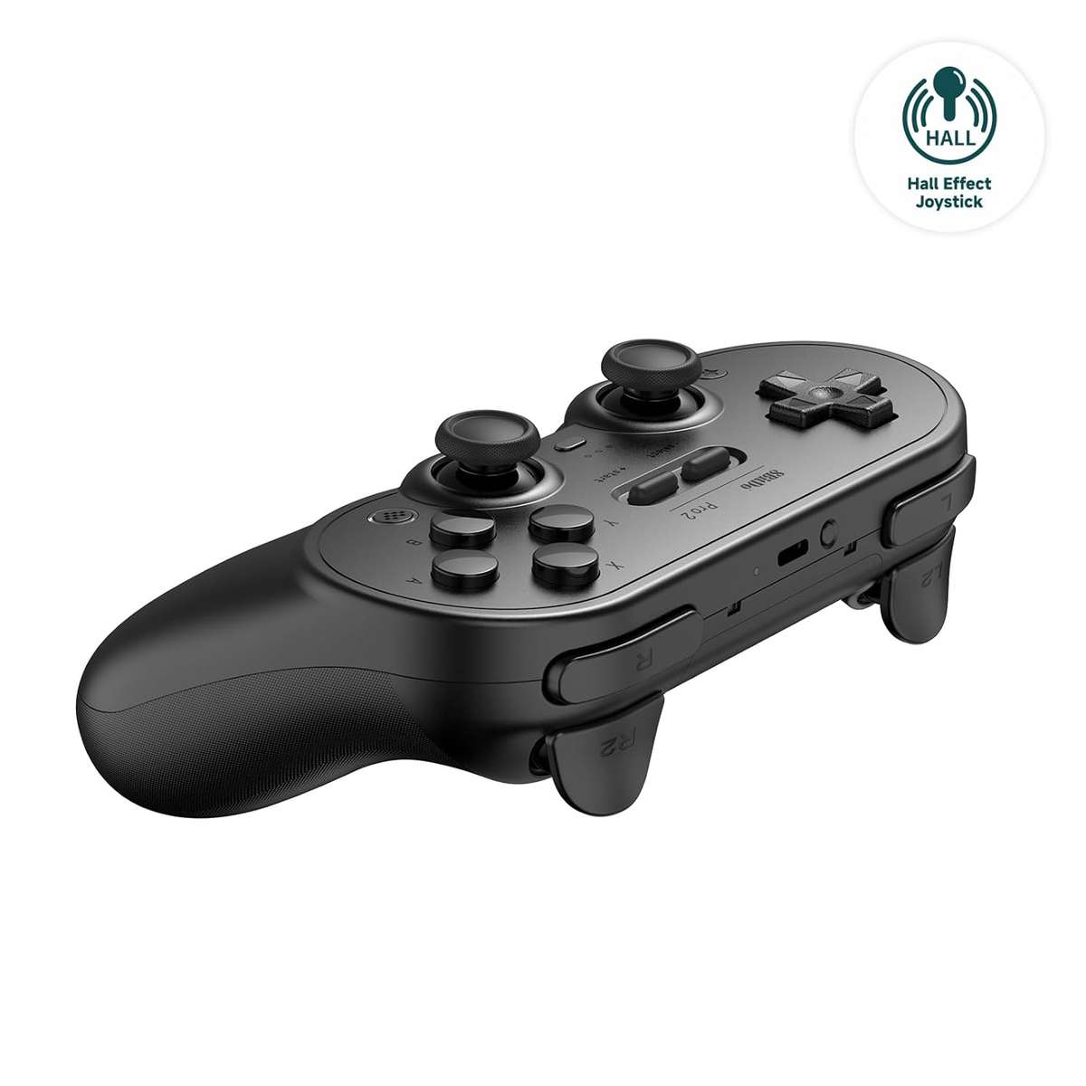 8BitDo Pro 2 Bluetooth Controller Hall Effect Nintendo Switch/Switch 2, PC, Android Black