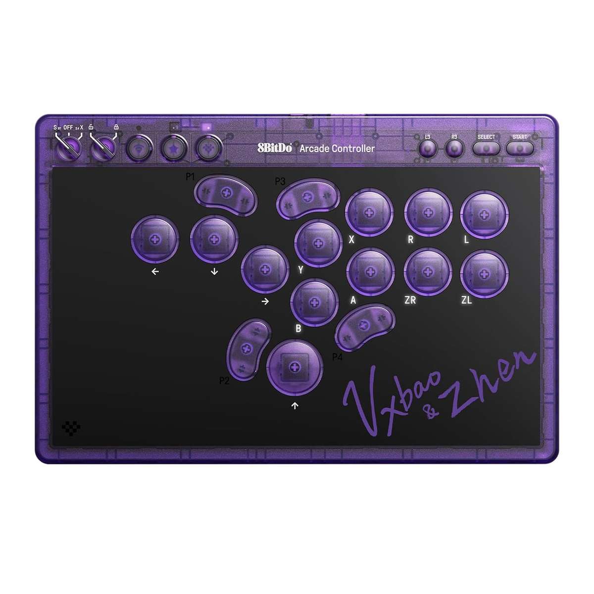 8BitDo Retro Wireless All-Button Arcade Controller For Windows & Nintendo Switch/2 Signature Edition