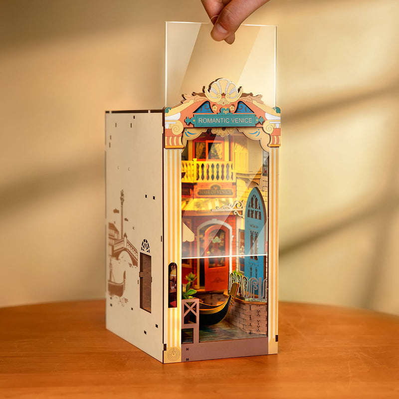 Robotime Romantic Venice DIY Book Nook Shelf Insert Miniature Dollhouse