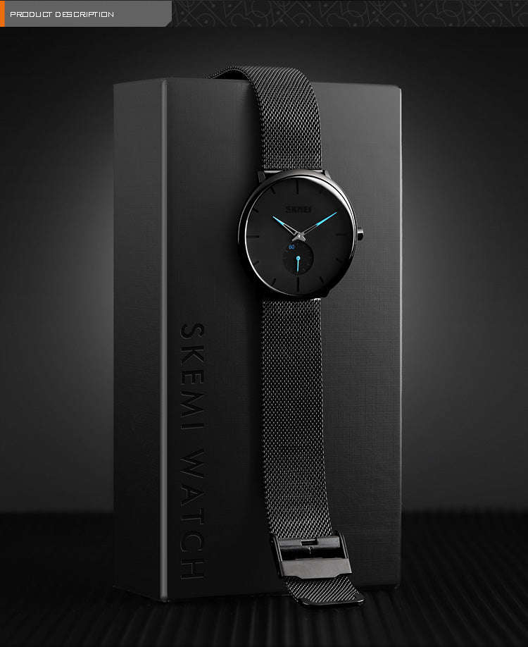 Skmei 9185 Classic Mesh Steel Quartz Watch Blue