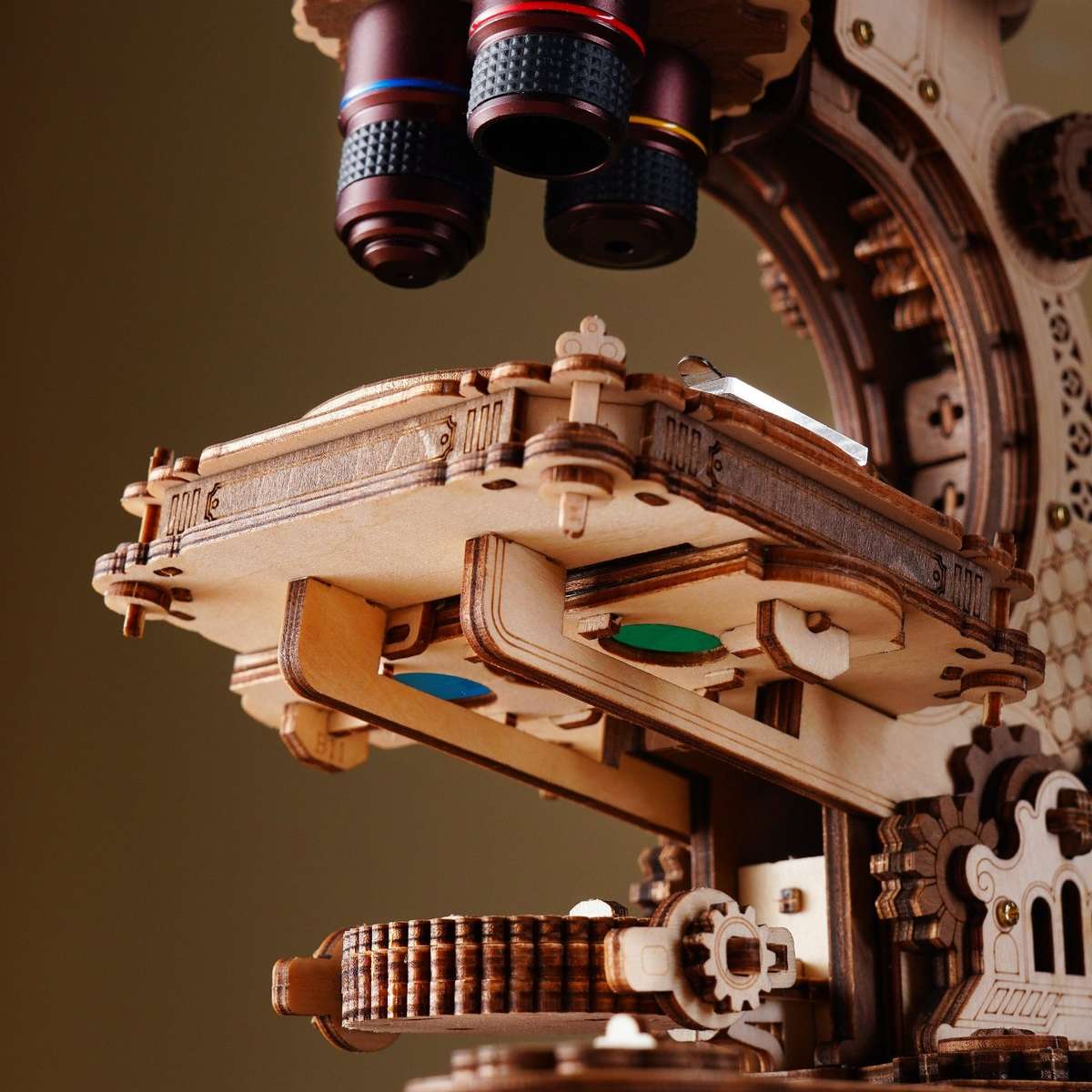 Robotime Microscope Mechanical Wooden DIY 3D Puzzle