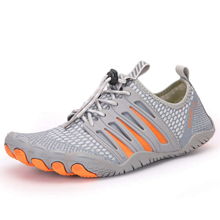 UK 9 Unisex Aqua Soles Water Shoes Beach Shoes Grey