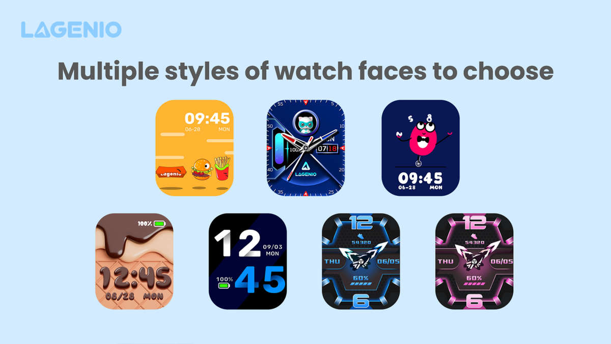 LAGENIO K10 Kids Phone Smart Watch & GPS Tracker With Parental Control App Blue