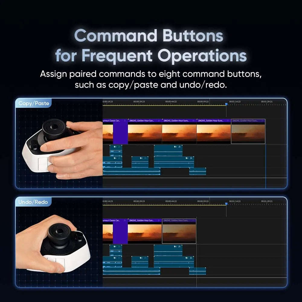 XPPen Pilot Pro Editing Console Wireless Shortcut Keyboard for Video & Photo Editing