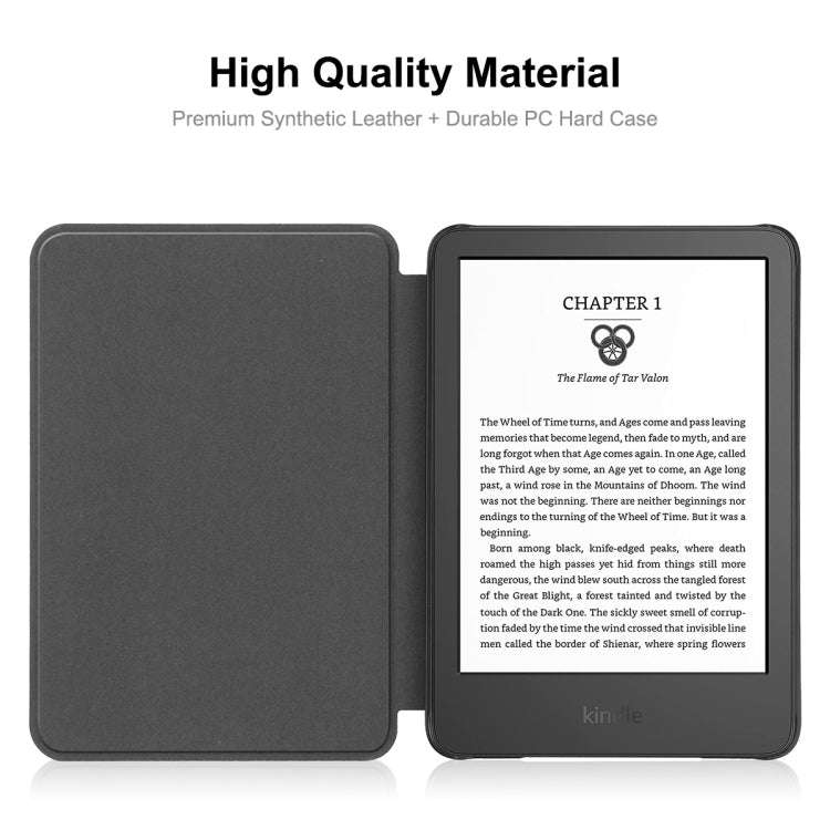 Leather Smart Cover Amazon Kindle 2022 Gen 11 Black