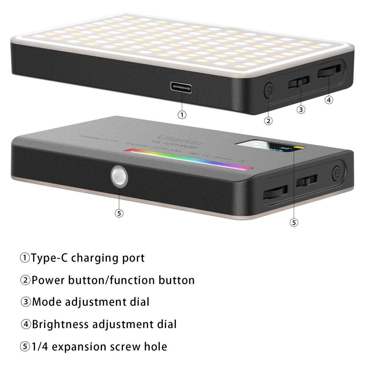 Ulanzi VIJIM VL-120 RGB Video Camera Pocket Size Light