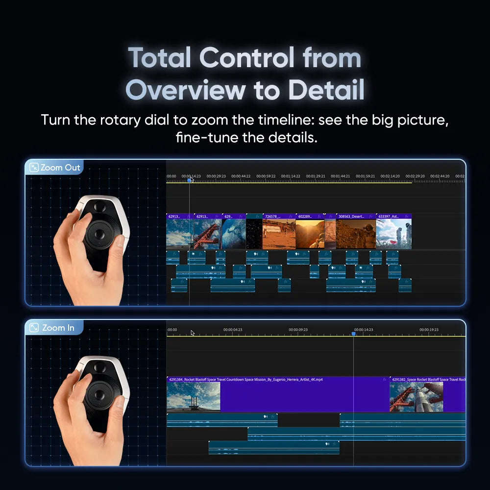 XPPen Pilot Pro Editing Console Wireless Shortcut Keyboard for Video & Photo Editing