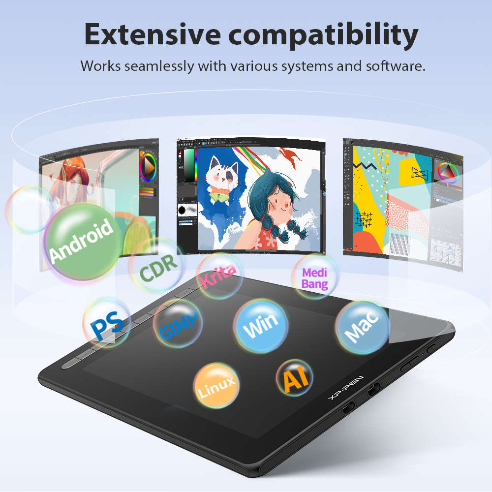 XPPen Deco M Graphics Drawing Tablet Black