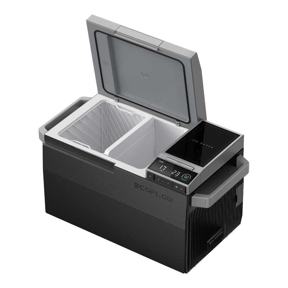 ECOFLOW 38L GLACIER PORTABLE FRIDGE FREEZER WITH AN INTEGRATED ICE MAKER
