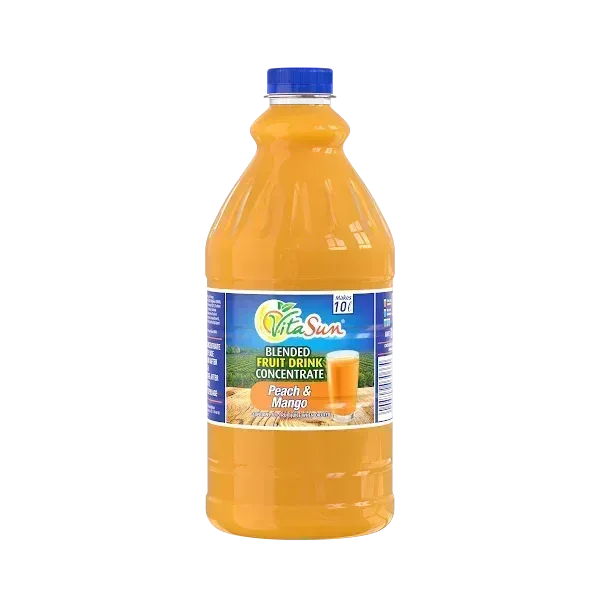 Vita Sun 6 X 2L Peach Mango 8% Blended Fruit Drink Concentrate 2 Liter (Sold 6 x 2L Per Case)
