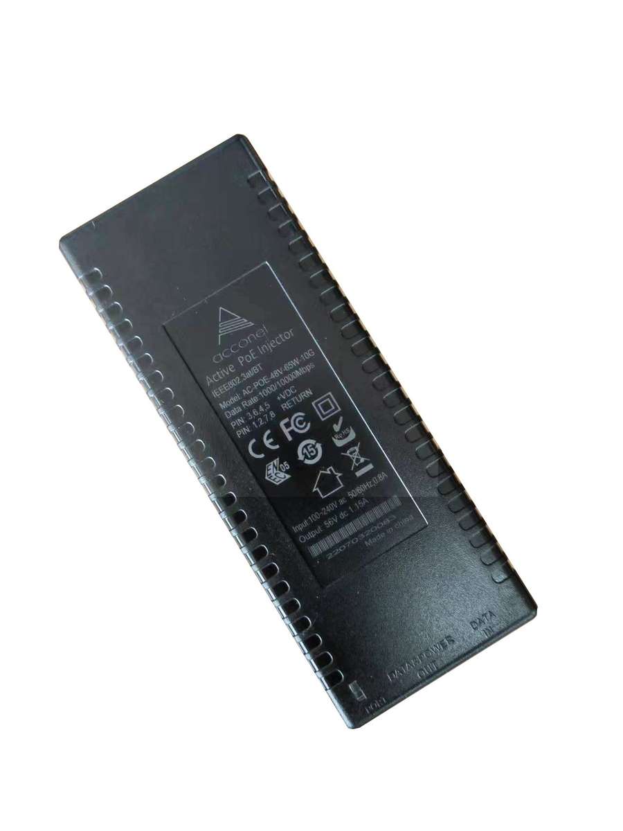 Acconet 10Gbps Active PoE (802.3bt) 48V, 1.35A, 65W