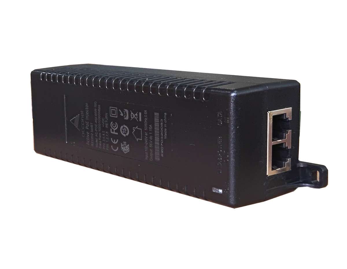 Acconet 10Gbps Active PoE (802.3bt) 48V, 1.35A, 65W