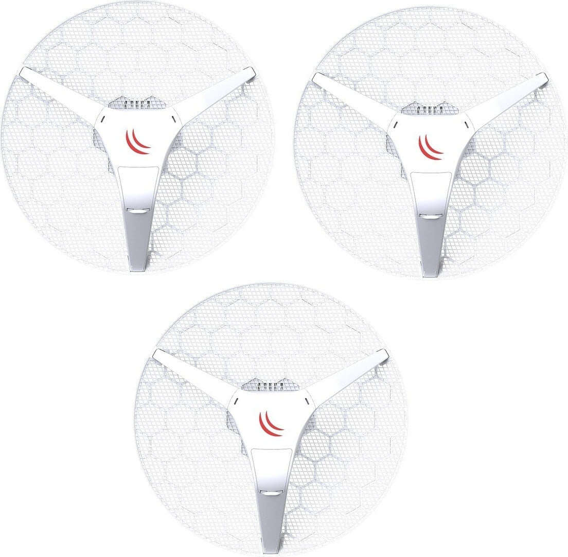 MikroTik LHG 5 - 5GHz Outdoor grid CPE - 3 pack