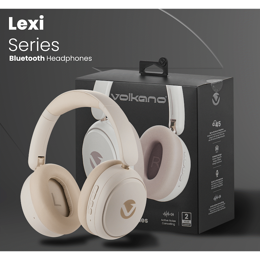 Volkano Lexi Bluetooth Headphone with ANC - Nude