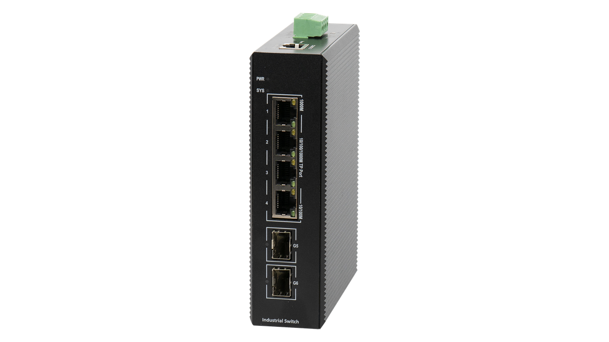 BDCOM 4 Port Gigabit Industrial Switch With 2 SFP - Managed