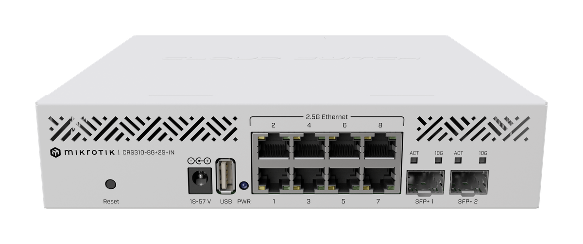 MikroTik CRS310-8G+2S+IN 8 Port 2.5Gbe Cloud Router Switch with SFP+