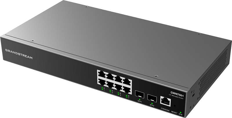 Grandstream Enterprise L2 8 port Managed GbE PoE Switch 120W | GWN7801P