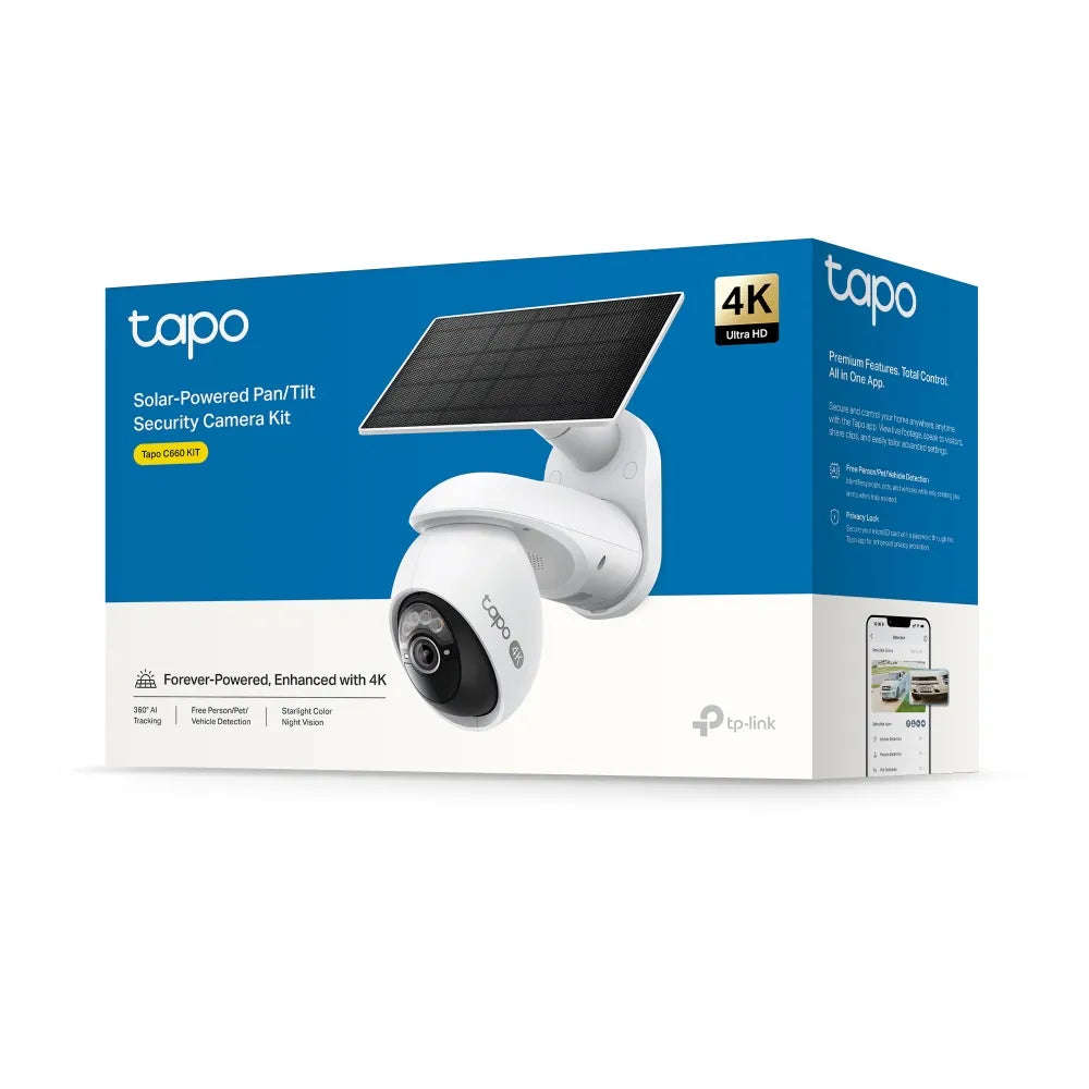 TP-Link Tapo C660 Solar-Powered Pan/Tilt Wi-Fi Security Camera Kit | TP-TAPO-C660-KIT