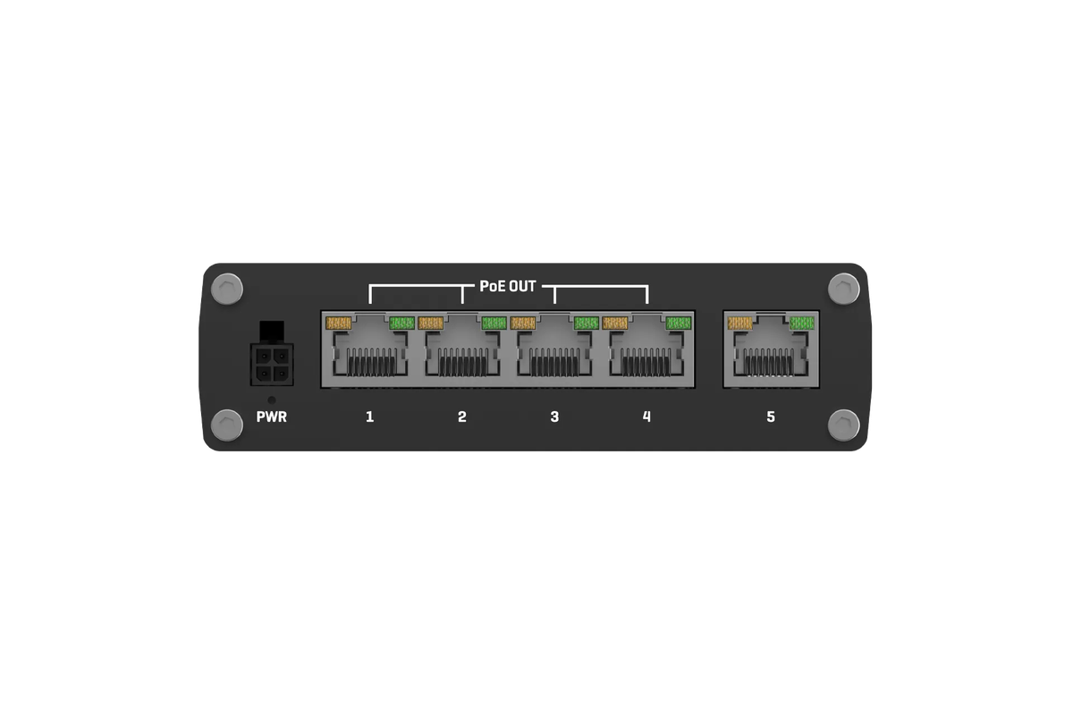 Teltonika Industrial Unmanaged 5 Port PoE+ Ethernet Switch | TSW100