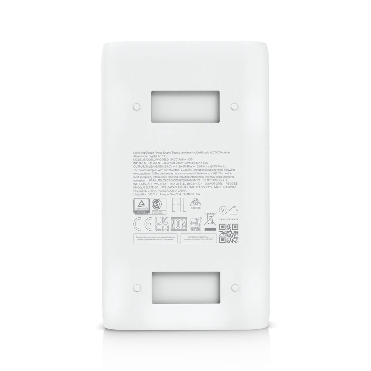 Ubiquiti 10GbE 54V 60W PoE++ Adapter | UACC-PoE++-10G