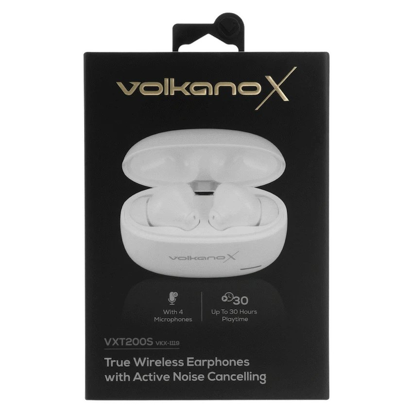 VolkanoX VXT200S Hybrid ANC TWS Earphones - White