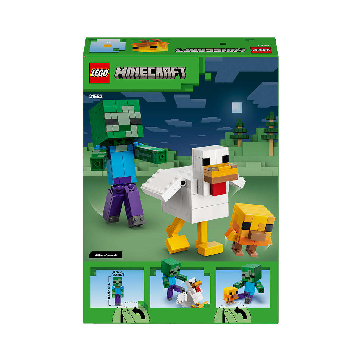 LEGO® Minecraft® Chicken Jockey Building Toy Decor 21582