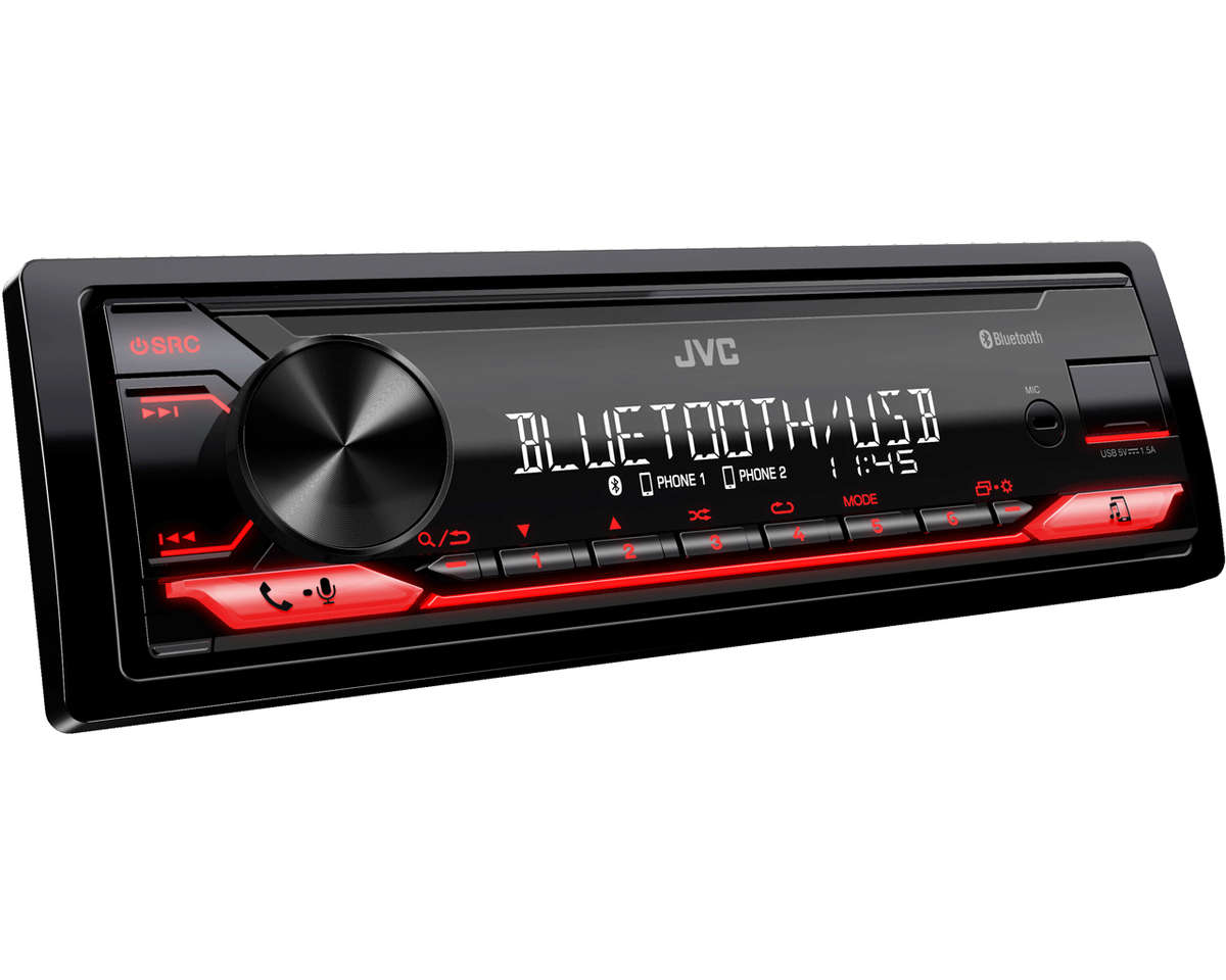 JVC KD-X182BT 1-Din Digital Media Receiver with Bluetooth