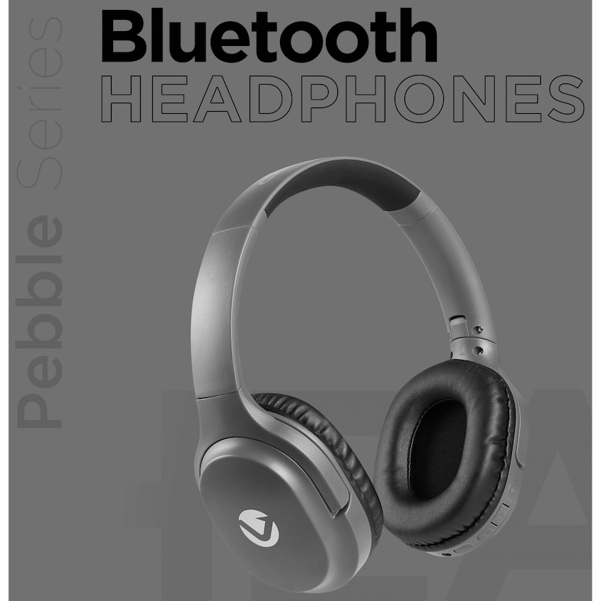 Volkano Pebble Series Bluetooth Headphones - Dark Grey