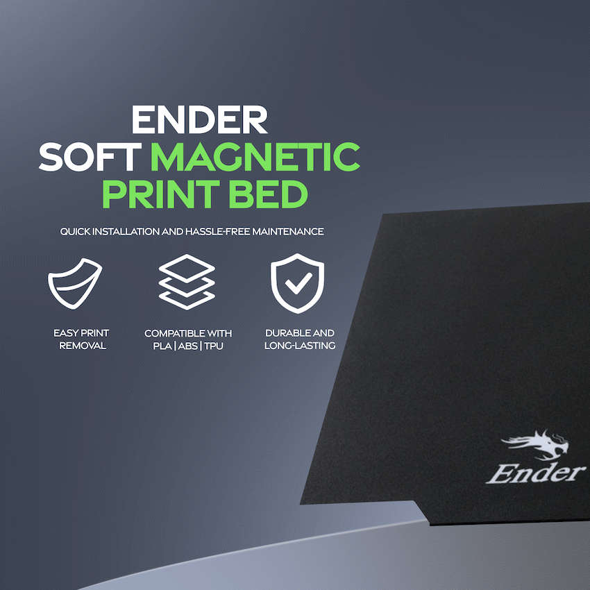 Ender Soft Magnetic Bed - 235x235 Ender-3 V2_Ender-3_Ender-3_KR_Ender-3 Pro_Ender-3S_CR20_CP-01_