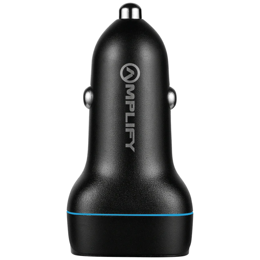 Amplify Volto Series Dual Car Charger 32W (Type-C + USB) - Black