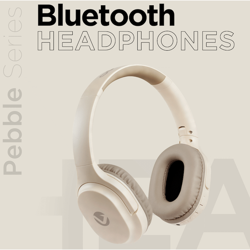 Volkano Pebble Series Bluetooth Headphones - Khaki