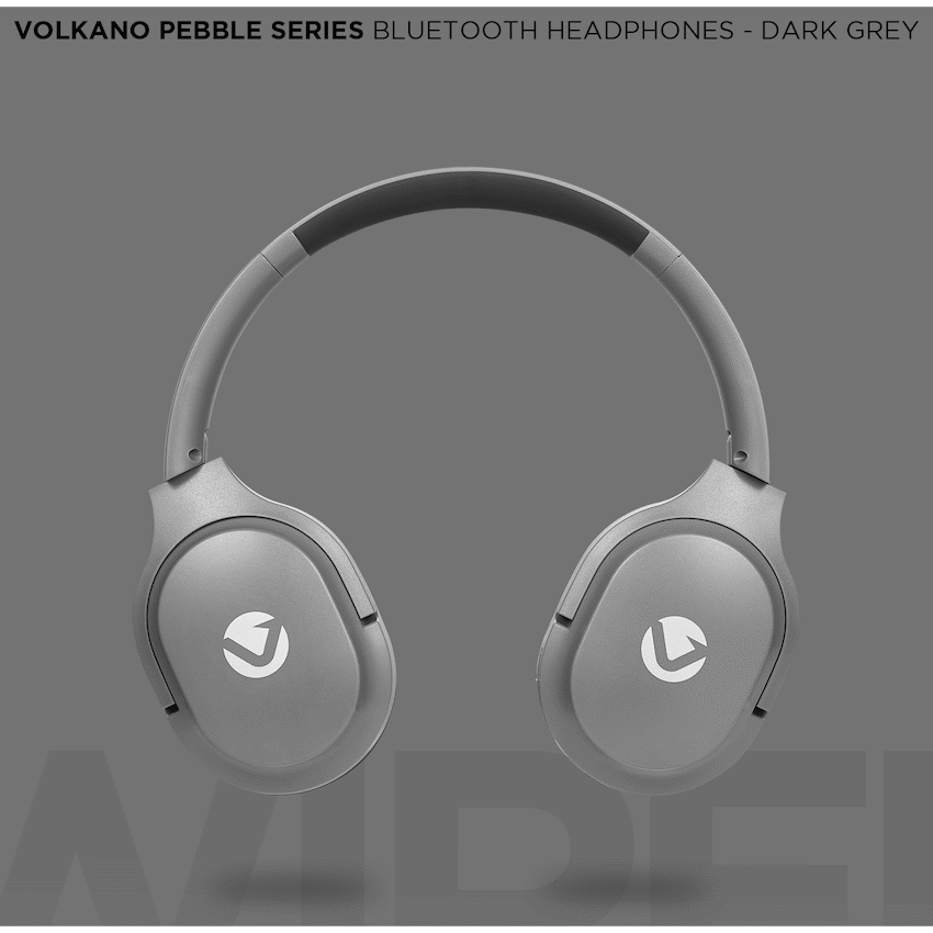 Volkano Pebble Series Bluetooth Headphones - Dark Grey