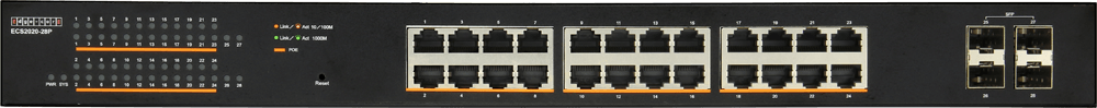 Edge-Core 28 Port Gb Websmart PoE Switch