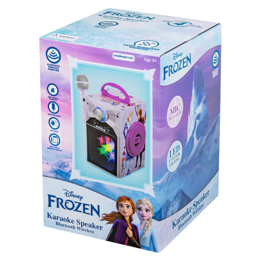 Disney Frozen Classic LED Stars Karaoke Machine with Microphone