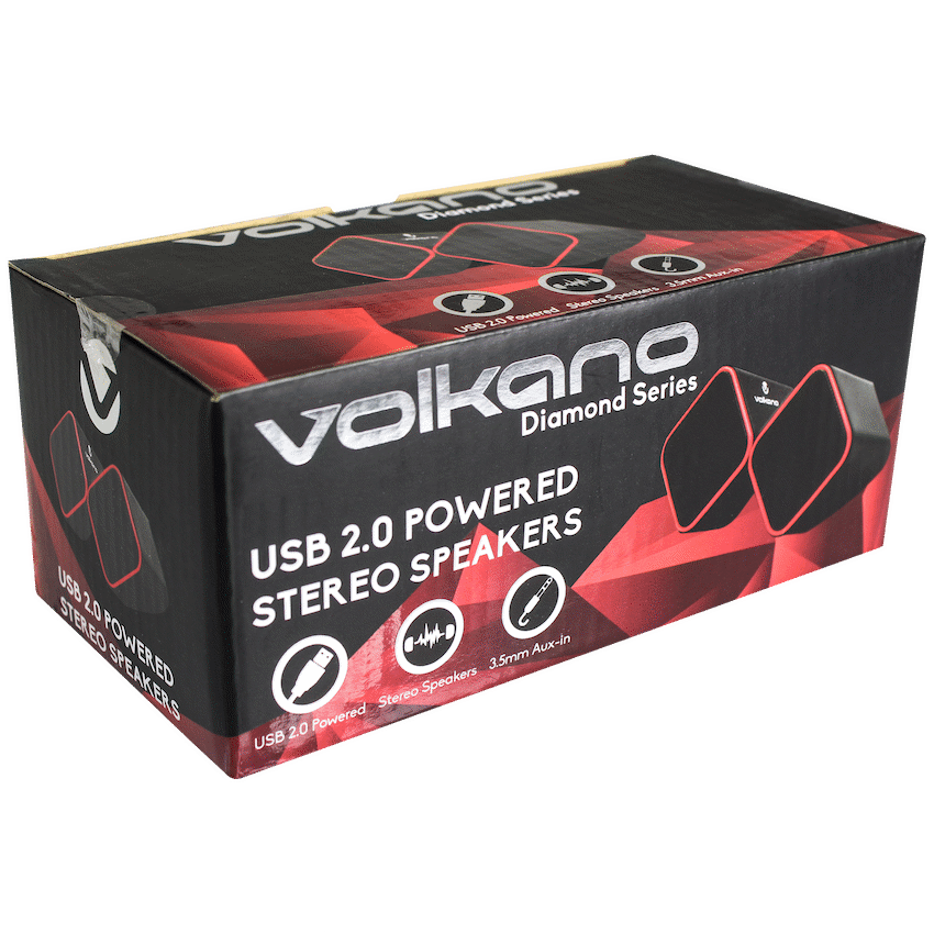 Volkano Diamond Series USB Speaker - Red