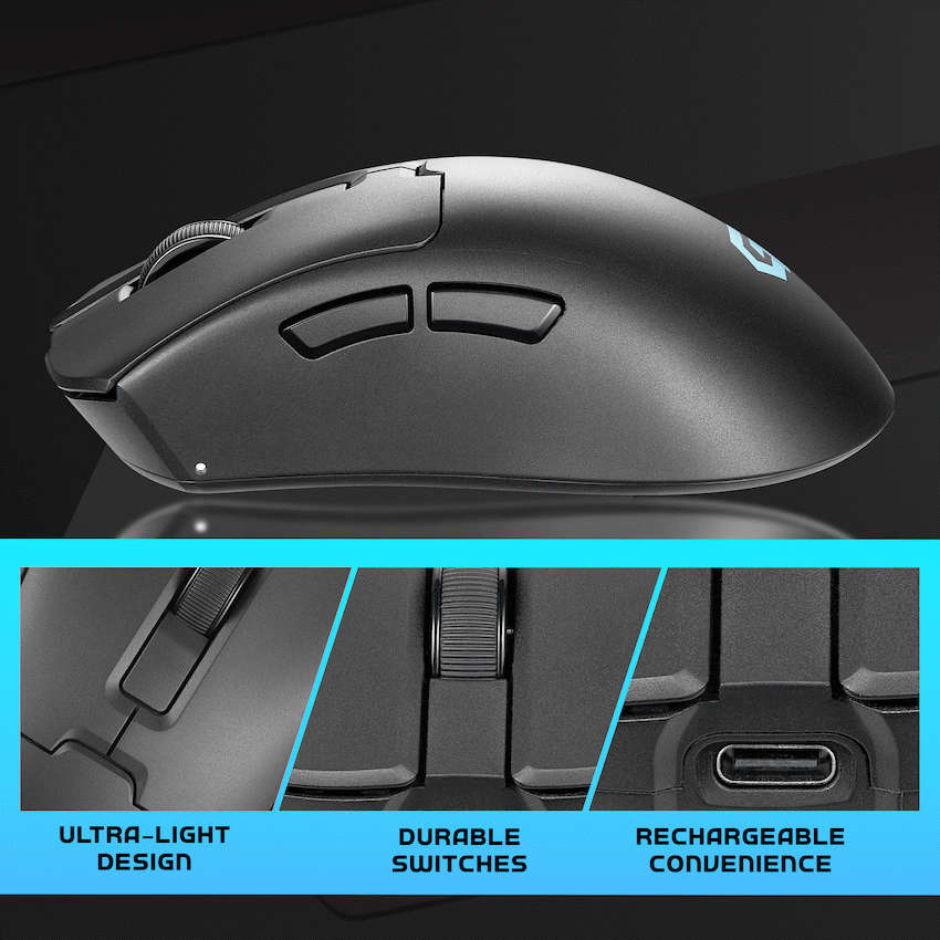 Volkano gaming Arc Ultra-Lightweight Rechargeable Gaming Mouse