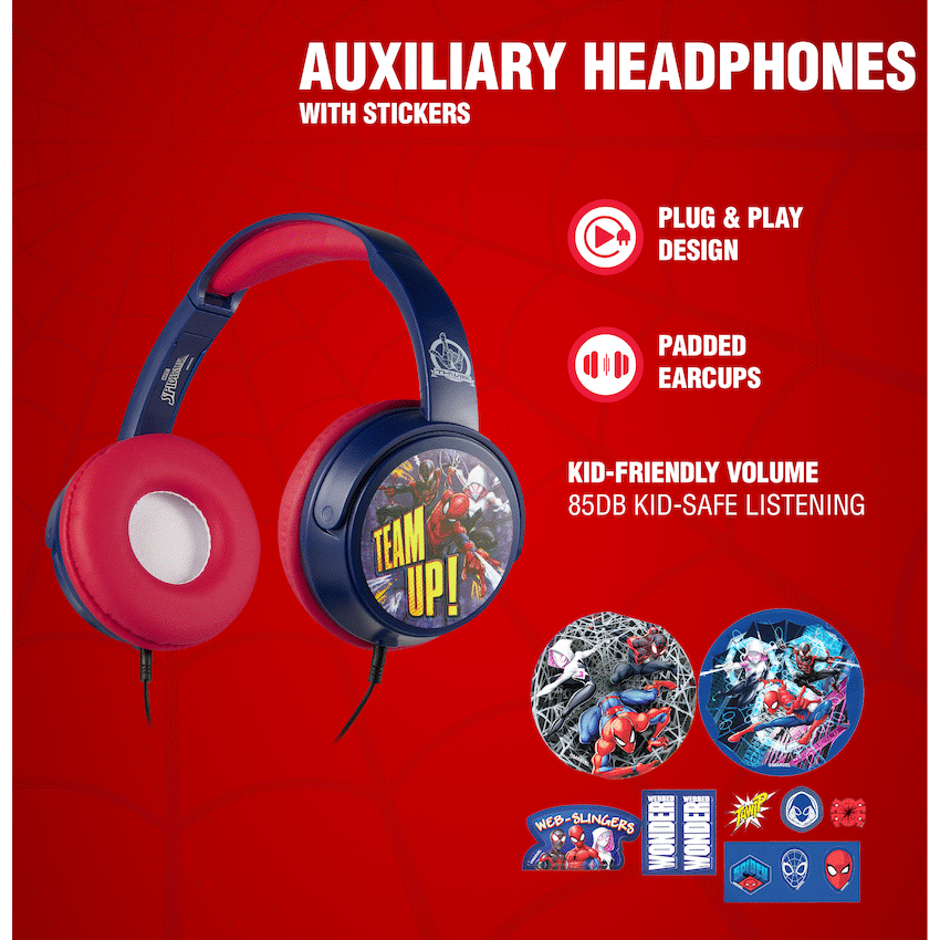 Marvel Spider-Man Wired Headphones with Stickers