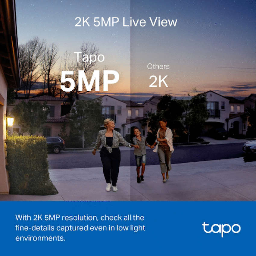TP-Link Tapo D230S1 5MP 2K Smart Battery Video Doorbell 180 Days