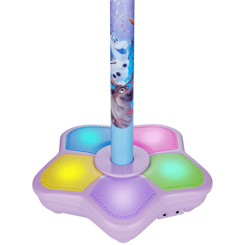 Disney Frozen Auxiliary Star Karaoke Microphone Stand with Colourful Lights